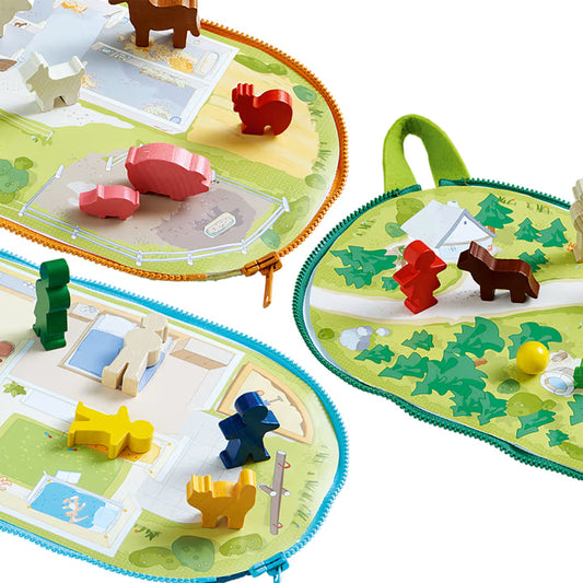 Erzähl-Kokons, 3 Kokons + 30 Holzfiguren